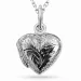 hjerte halskæde i sølv med vedhæng i sølv