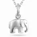 elefant halskæde i sølv med vedhæng i sølv