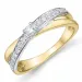 diamant ring i 14 karat guld.- og hvidguld 0,25 ct