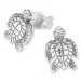 Kollektionsprøve skildpadde sølvøreringe i sølv