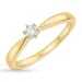 diamant solitairering i 14 karat guld 0,10 ct