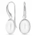 dråbe hvide perle øreringe i sølv