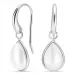 dråbe hvid perle øreringe i sølv
