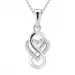 infinity zirkon halskæde i sølv med vedhæng i sølv