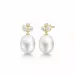 Julie Sandlau Treasure hvide perle ørestikker i forgyldt sølv hvid zirkon