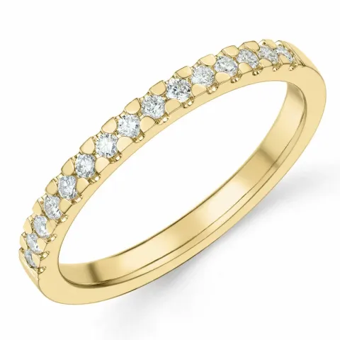 diamant alliancering i 14 karat guld 0,19 ct