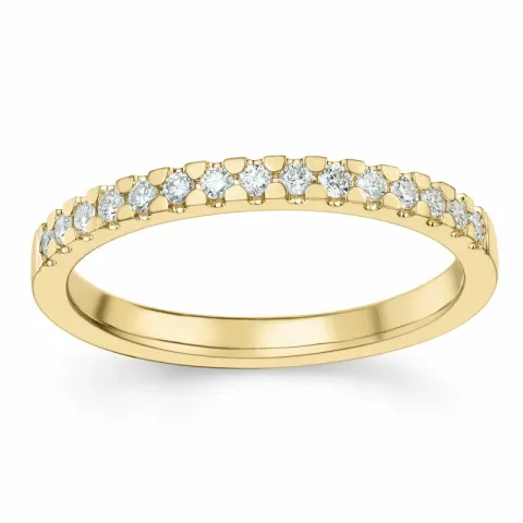 diamant alliancering i 14 karat guld 0,19 ct