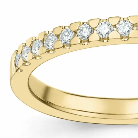 diamant alliancering i 14 karat guld 0,19 ct