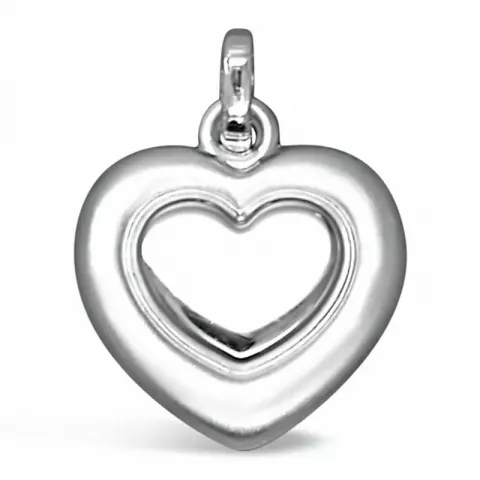 hjerte vedhæng i sølv
