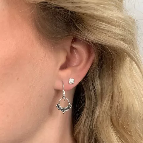 Lange øreringe i sølv