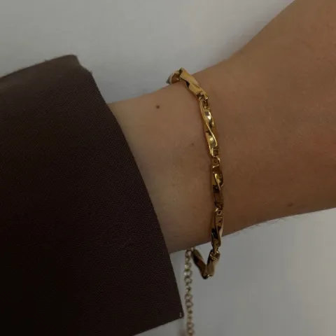 Khaai Studio Chunky armbånd i forgyldt stål