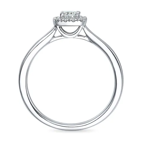 Diamant hvidgulds ring i 14 karat hvidguld 0,2 ct 0,072 ct