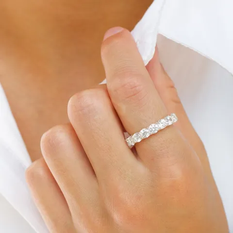 zirkon ring i sølv