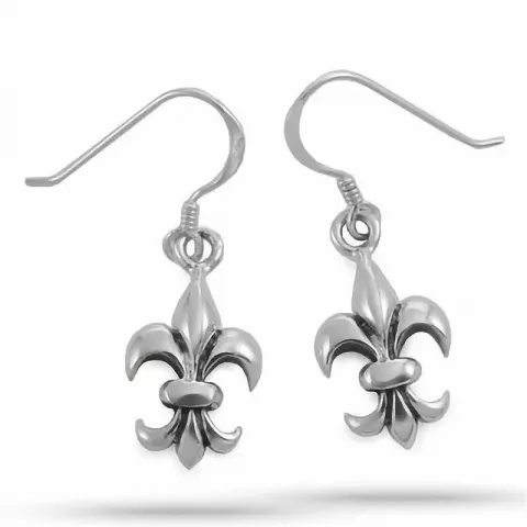 fleur de lis øreringe i sølv