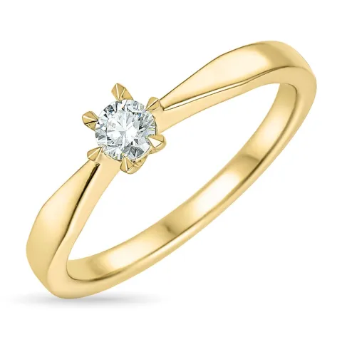 0,40 ct lab grown diamant ring i 14 karat guld 0,40 ct