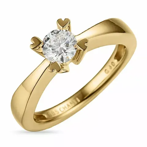 0,40 ct lab grown diamant ring i 14 karat guld 0,40 ct