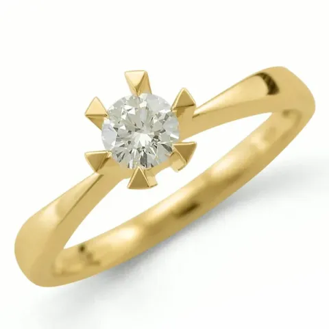 0,30 ct lab grown diamant ring i 14 karat guld 0,30 ct