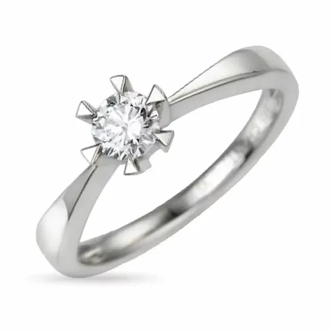 0,30 ct lab grown diamant ring i 14 karat hvidguld 0,30 ct