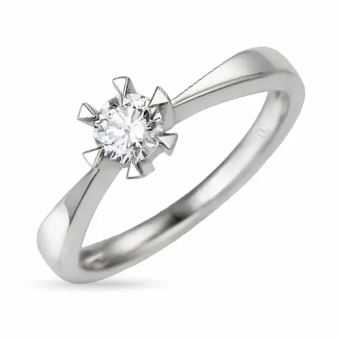 0,30 ct lab grown diamant ring i 14 karat hvidguld 0,30 ct