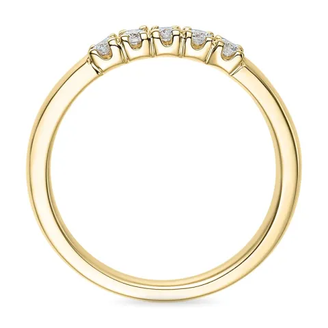 Diamant alliancering i 14 karat guld 0,21 ct