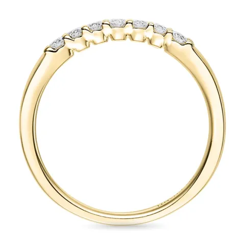 Diamant alliancering i 14 karat guld 0,26 ct