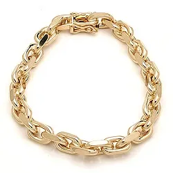 BNH Anker facet armbånd i 8 karat guld 21 cm x 7,0 mm