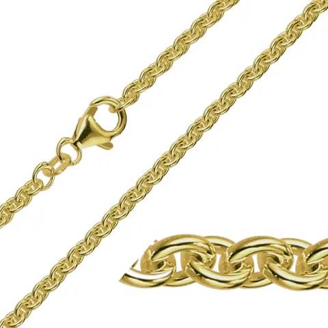 BNH anker rund armbånd i 14 karat guld 18,5 cm x 2,0 mm