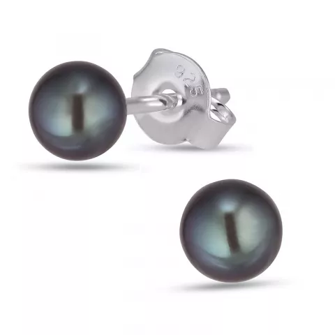 5-5,5 mm runde perleørestikker i sølv