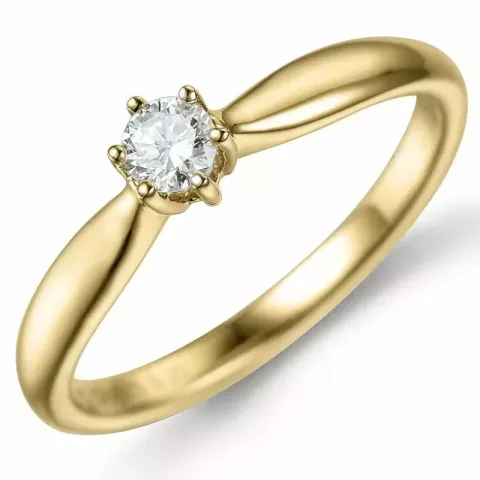 0,30 ct solitairering i 14 karat guld