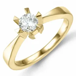 0,40 ct lab grown diamant ring i 14 karat guld 0,40 ct