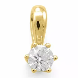 lab grown diamant solitairevedhæng i 14 karat guld 0,30 ct