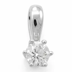 0,30 ct lab grown diamant solitairevedhæng i 14 karat hvidguld 0,30 ct